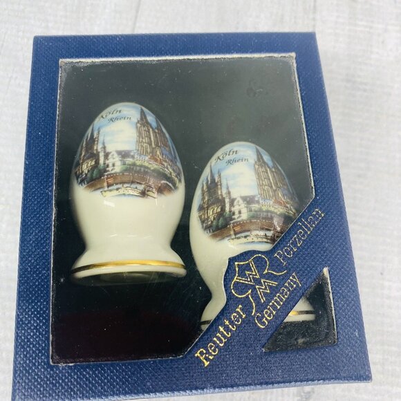 Reutter Porzellan KOLN DOM CATHEDRAL Germany Salt Pepper Shaker Set With Box - Picture 11 of 16